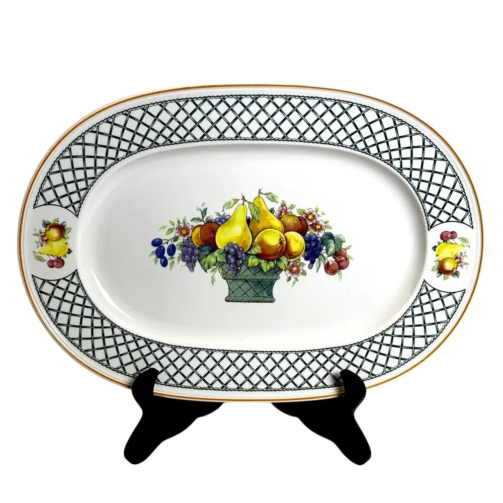 Villeroy & Boch 'Basket' anno 1785 Germany Vitro Porzellan Oval Serving Platter
